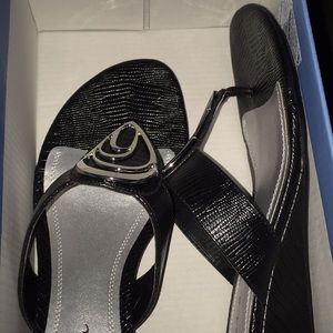 Black and Silver sandal